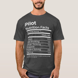 Pilotenernährungsfakte Funny Gift Job T-Shirt