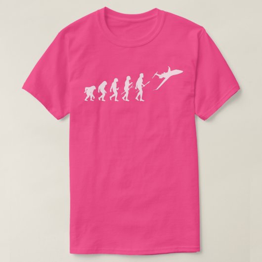 Pilotenflugzeug-Evolution T-Shirt (Design vorne)
