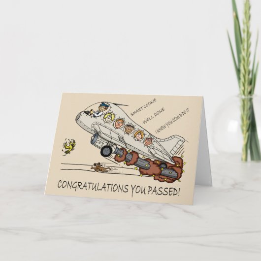 Pilotenflugzeugkarte Cartoon Karte (Vorderseite)