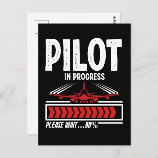 Pilotenfortschritt Fluggerät - Lügengeladung Postkarte (Vorne/Hinten)