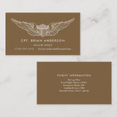 Pilotenkarte für die braune Armee - Aviator Visitenkarte (Vorne/Hinten)