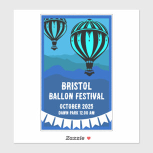 Pilotfestival für Heißluftballon Aufkleber