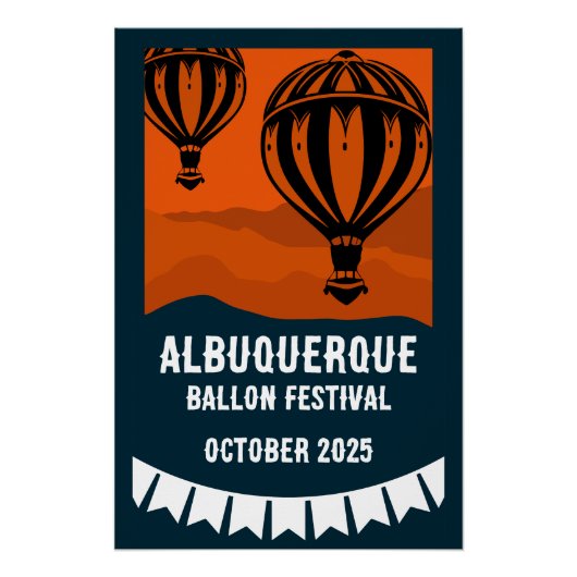 Pilotfestival für Heißluftballon Poster (Vorderseite)
