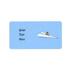 Pilotflugzeug Adressaufkleber