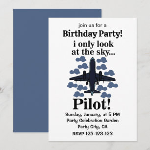 Pilotflugzeug, das ich nur auf Sky Pilot schaue Einladung