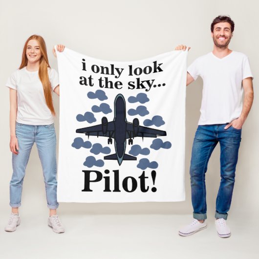 Pilotflugzeug, das ich nur auf Sky Pilot schaue Fleecedecke (Beispiel)
