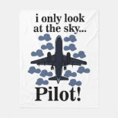 Pilotflugzeug, das ich nur auf Sky Pilot schaue Fleecedecke (Vorderseite)
