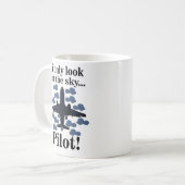 Pilotflugzeug, das ich nur auf Sky Pilot schaue Kaffeetasse (Vorderseite Links)