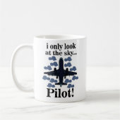 Pilotflugzeug, das ich nur auf Sky Pilot schaue Kaffeetasse (Links)