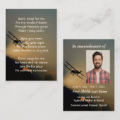 Pilotflugzeug für christliches Foto Visitenkarte (Vorne/Hinten)