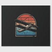 Pilotflugzeug für das Flugzeug Vintager Luftfahrze Geschenkpapier (Flach)