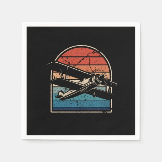 Pilotflugzeug für das Flugzeug Vintager Luftfahrze Serviette (Vorderseite)