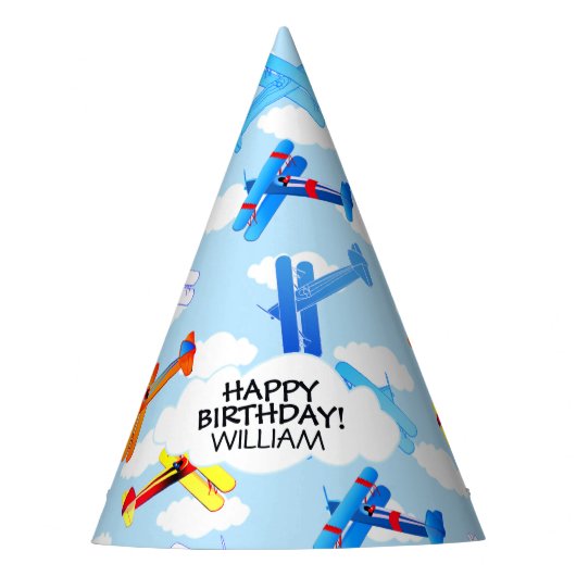 Pilotflugzeug für Vintage Luftfahrzeuge Partyhütchen (Vorderseite)