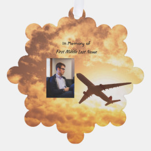 Pilotflugzeug zur Aufrechterhaltung der Lebensdaue Ornament Karte