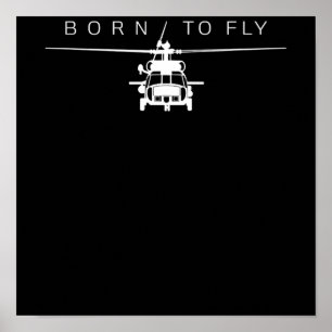 Pilotgeschenk für den Piloten eines Militärhubschr Poster