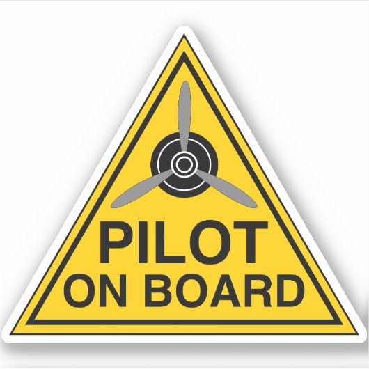 Pilotin an Bord Aufkleber (Vorderseite)