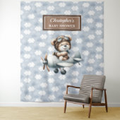 Pilotin "Chic Teddy Bear Blue Brown" Wandteppich (Beispiel)