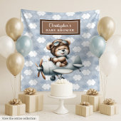 Pilotin "Chic Teddy Bear Blue Brown" Wandteppich