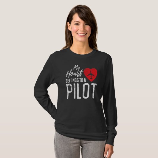 Pilotin Ehefrau Luftfahrt Pilot Husband Aviato T-Shirt (Vorne ganz)