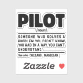 Pilotin Fluglehrer Flieger Crew Funny Aufkleber (Blatt)