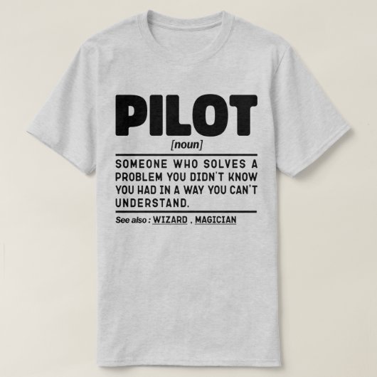 Pilotin Fluglehrer Flieger Crew Funny T-Shirt (Design vorne)