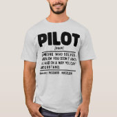 Pilotin Fluglehrer Flieger Crew Funny T-Shirt (Vorderseite)