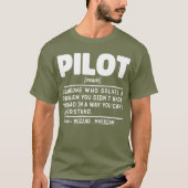 Pilotin Fluglehrer Flieger Crew Funny T-Shirt (Vorderseite)