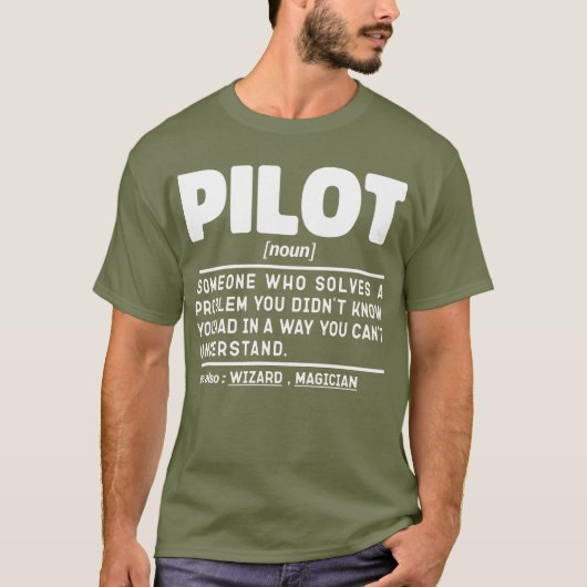 Pilotin Fluglehrer Flieger Crew Funny T-Shirt (Vorderseite)