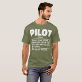 Pilotin Fluglehrer Flieger Crew Funny T-Shirt (Vorne ganz)