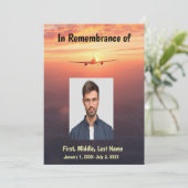 Pilotin für Gedächtnisdienst Einladung (Stehend Vorderseite)