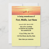 Pilotin für Gedächtnisdienst Einladung (Rückseite)