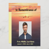 Pilotin für Gedächtnisdienst Einladung (Vorne/Hinten)