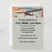 Pilotin für Gedächtnisdienst Einladung (Rückseite)