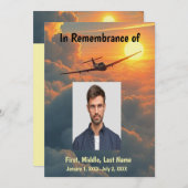 Pilotin für Gedächtnisdienst Einladung (Vorne/Hinten)