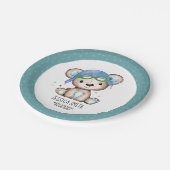 Pilotin für Wasserfarbe Teddy Bear Pappteller (Schrägansicht)