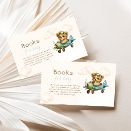 Pilotin für Whimsikflugzeuge Teddy Bear Baby Dusch Begleitkarte