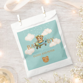 Pilotin für Whimsikflugzeuge Teddy Bear Baby Dusch Geschenktütchen