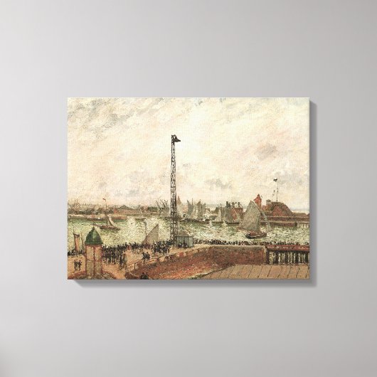 Pilotin Jetty, Le Havre, Misty von Camille Pissarr Leinwanddruck (Vorderseite)