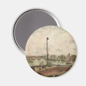 Pilotin Jetty, Le Havre, Misty von Camille Pissarr Magnet (Vorderseite/Rückseite)