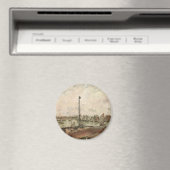 Pilotin Jetty, Le Havre, Misty von Camille Pissarr Magnet (In Situ (Geschirrspüler))