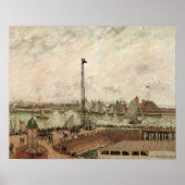 Pilotin Jetty, Le Havre, Misty von Camille Pissarr Poster (Vorne)