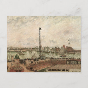 Pilotin Jetty, Le Havre, Misty von Camille Pissarr Postkarte