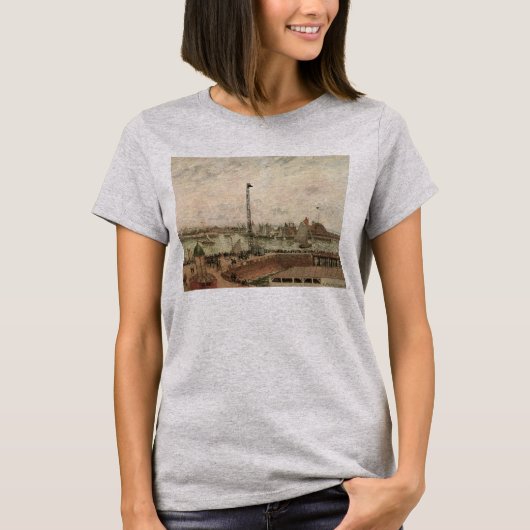 Pilotin Jetty, Le Havre, Misty von Camille Pissarr T-Shirt (Vorderseite)
