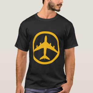 Pilotin Luftfahrt von Airbus A380 Yellow Jet T-Shirt