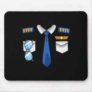 Pilotin Luftfahrzeug für Uniform-Kostüme Luftfahrt Mousepad