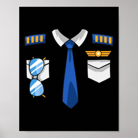 Pilotin Luftfahrzeug für Uniform-Kostüme Luftfahrt Poster (Vorne)