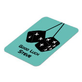 Pilotin Viel Glück Fuzzy Airplane Würfel Magnet (Linke Seite)