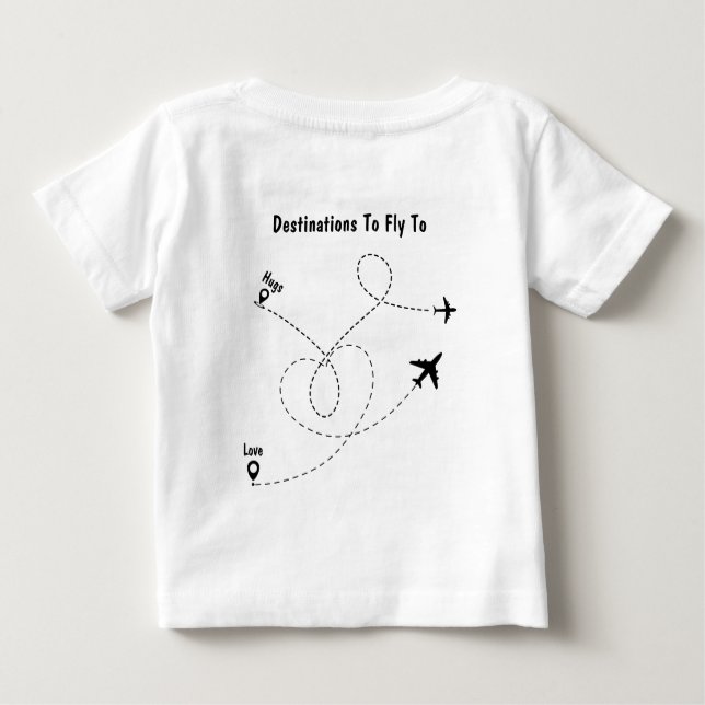 Pilotin Weißer T - Shirt (Rückseite)