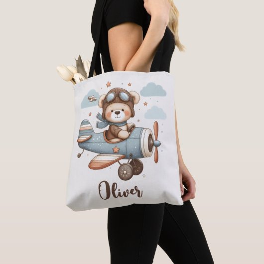 Pilotin "Whimsical Teddy Bear" Personalisiert Tasche (Von Nahem)