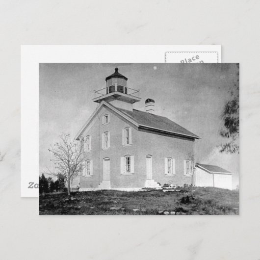 Pilotinsel Leuchtturm Postkarte (Vorne/Hinten)